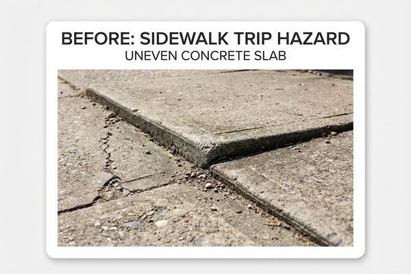 Sidewalk Leveling example 1