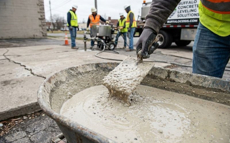 Limestone slurry material mixture for concrete leveling Buffalo NY