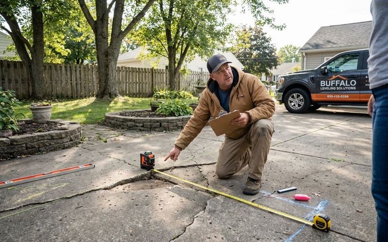Patio leveling cost breakdown chart for Buffalo homeowners